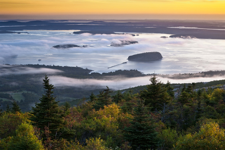 Bar harbor under Fog